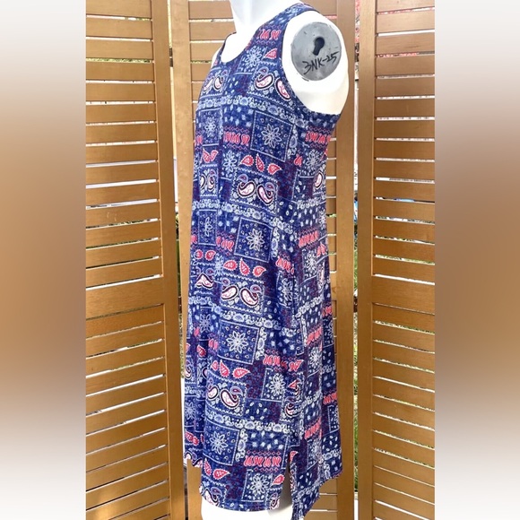 Secret Treasures Sleepwear Dress Paisley Soft Sleeveless Scoop-Neck Pockets - Picture 4 of 10